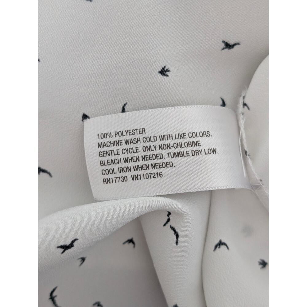 Mossimo Supply Co White & Black Bird Print Sleeveless Tank Top Blouse Small - Picture 6 of 6